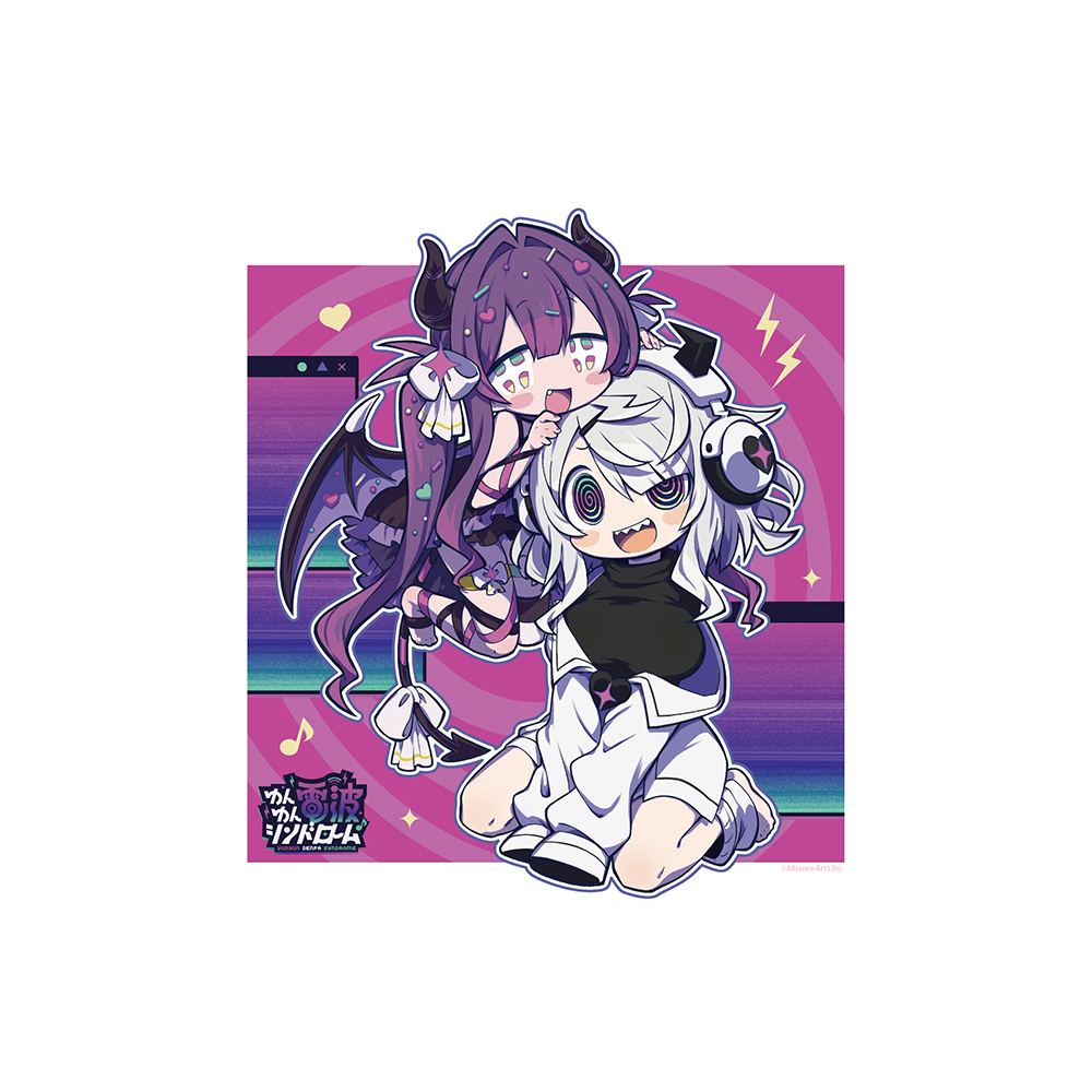 [ゆんゆん電波シンドローム]描き下ろしTシャツ(Qちゃん&ゆんゆん)Lサイズ 画像 2 | AniSmile