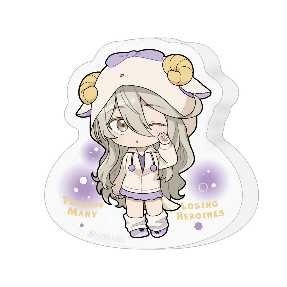 [負けヒロインが多すぎる!]ダイカットアクリルブロック(志喜屋夢子/ケモミミパーカー) 画像 2 | AniSmile