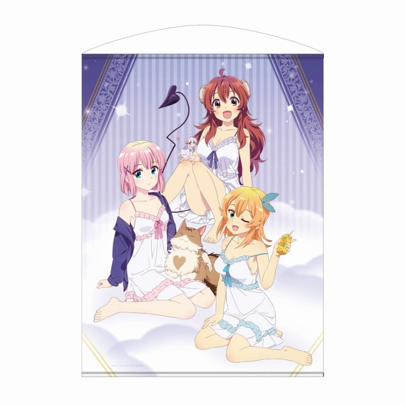 まちカドまぞく 2丁目 描き下ろし 優子・桃・ミカン 100cmタペストリー お泊りVer. - 公式商品画像 | AniSmile