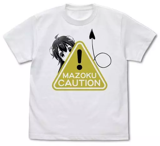 まちカドまぞく シャミ子 まぞく注意 Tシャツ/WHITE-M - 公式商品画像 | AniSmile