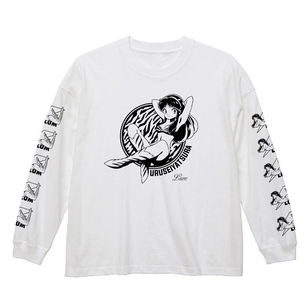 TVアニメ『うる星やつら』 ラム ビッグシルエットロングスリーブTシャツ/WHITE-L - 公式商品画像 | AniSmile