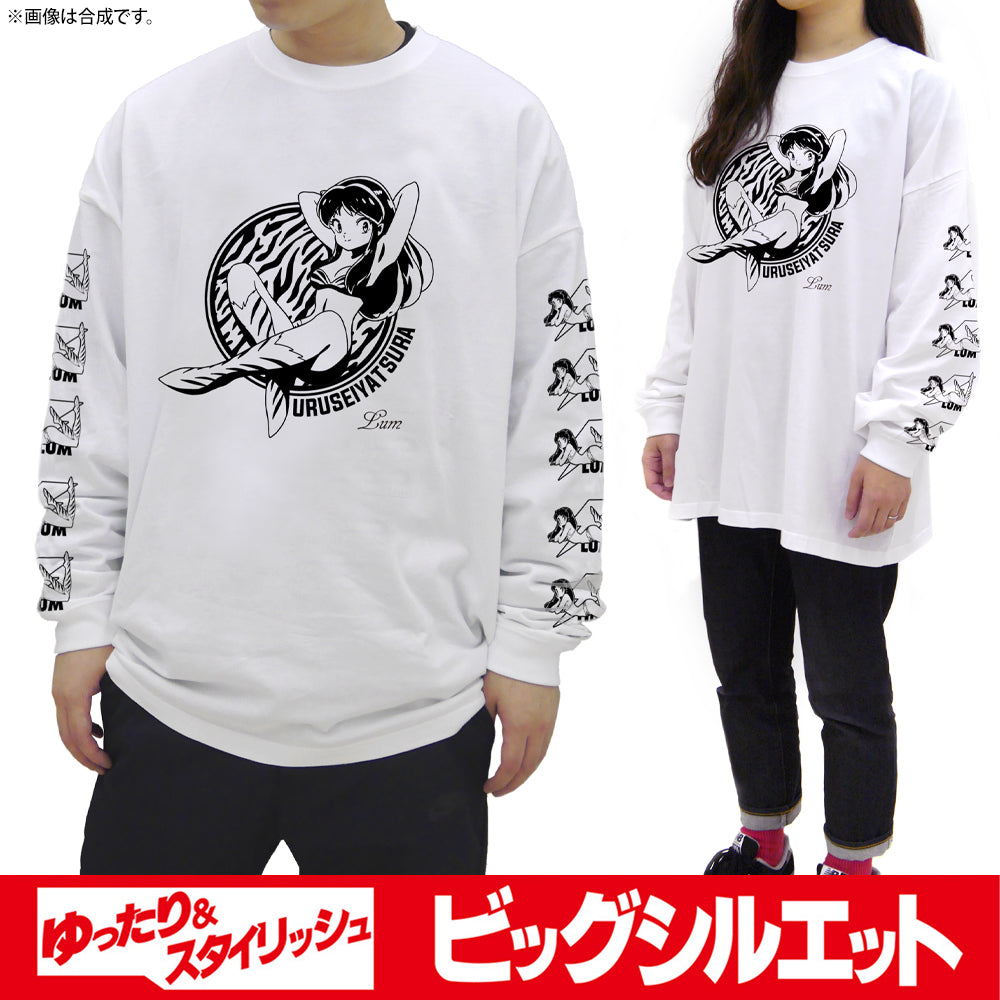 TVアニメ『うる星やつら』 ラム ビッグシルエットロングスリーブTシャツ/WHITE-L 画像 2 | AniSmile
