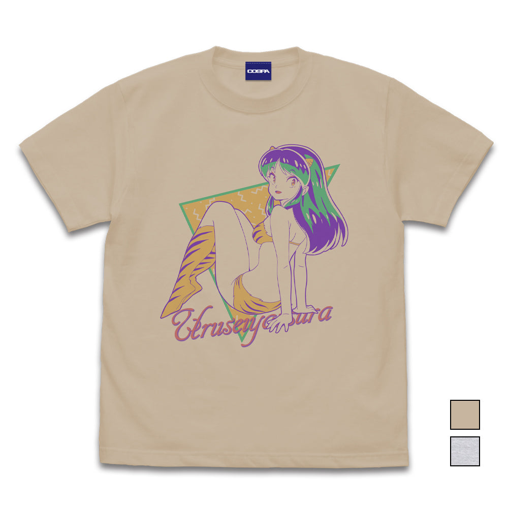 うる星やつら ラム レトロポップ Tシャツ/LIGHT BEIGE-S - 公式商品画像 | AniSmile