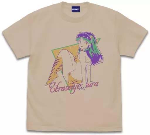 うる星やつら ラム レトロポップ Tシャツ/LIGHT BEIGE-M - 公式商品画像 | AniSmile