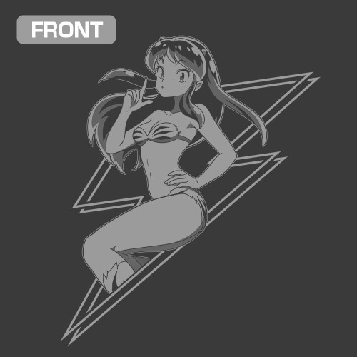 うる星やつら ラムの電撃袖リブロングスリーブTシャツ/BLACK-L Image 2 | AniSmile