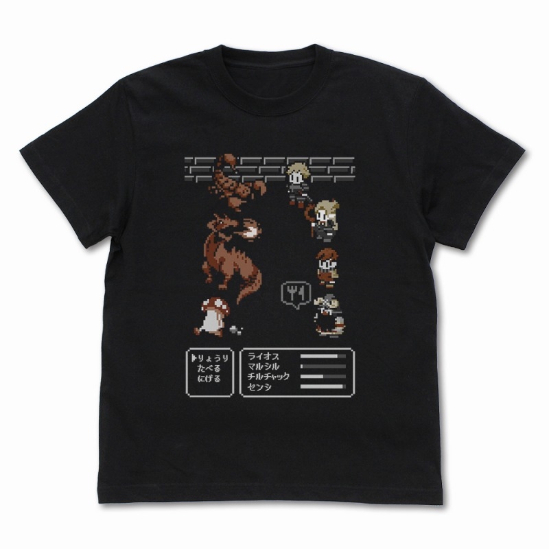 ダンジョン飯ドット絵 Tシャツ/BLACK-L - 公式商品画像 | AniSmile