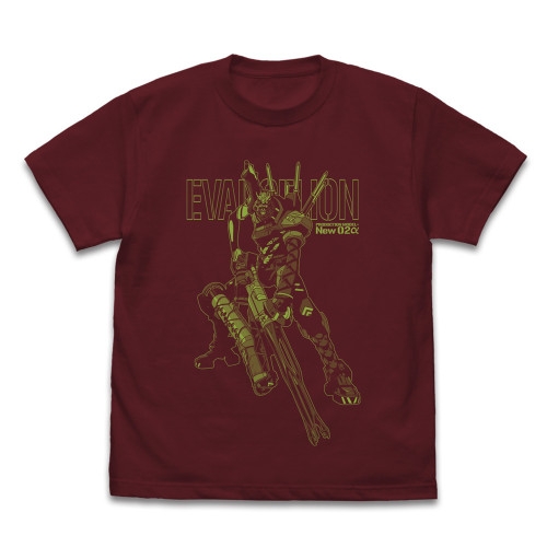 エヴァンゲリオン新2号機α Tシャツ/BURGUNDY-XL 画像 2 | AniSmile