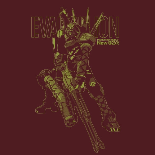 エヴァンゲリオン新2号機α Tシャツ/BURGUNDY-L 画像 3 | AniSmile