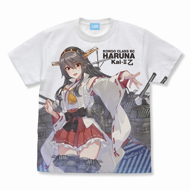 艦隊これくしょん -艦これ- 榛名改二乙 フルグラフィックTシャツ/WHITE-XL - AniSmile