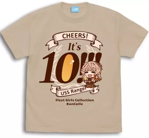 艦隊これくしょん -艦これ- レンジャー It's 10!!! Tシャツ/LIGHT BEIGE- - AniSmile