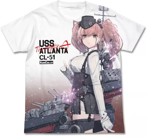 艦隊これくしょん -艦これ- アトランタ フルグラフィックTシャツ/WHITE-M - AniSmile
