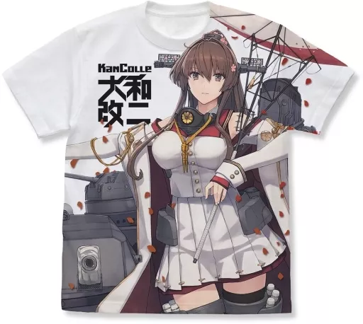 艦隊これくしょん -艦これ- 大和改二 フルグラフィックTシャツ/WHITE-XL - AniSmile