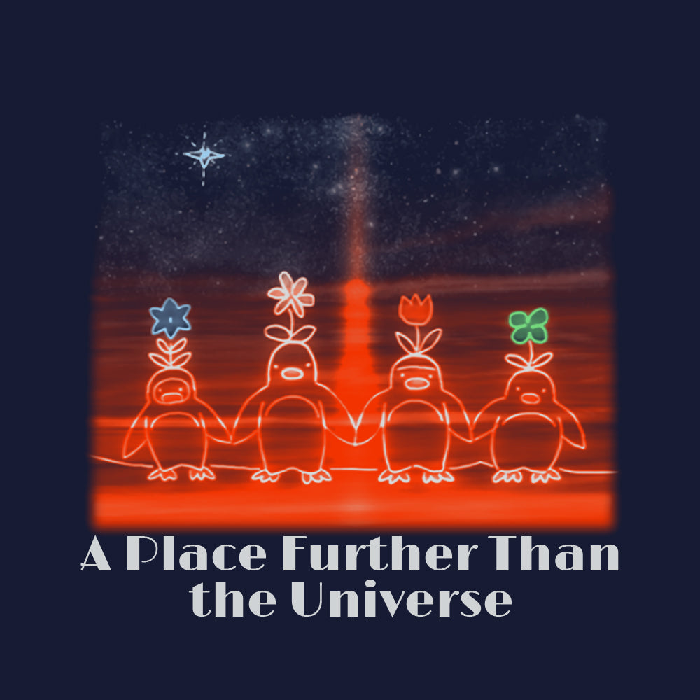 宇宙よりも遠い場所 ペンギン Tシャツ/NAVY-S 图片 2 | AniSmile
