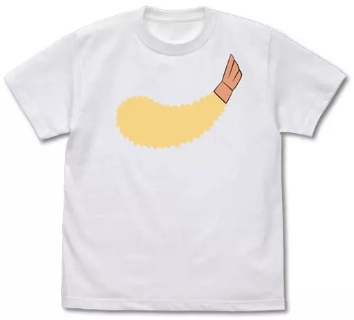 宇宙よりも遠い場所 日向のエビフライ Tシャツ/WHITE-M - 官方商品图片 | AniSmile
