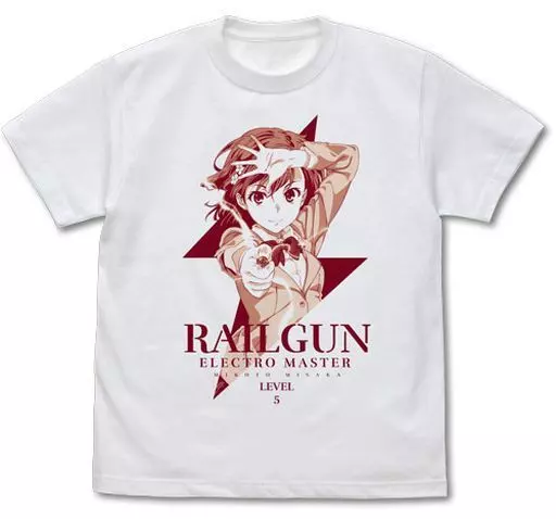 とある科学の超電磁砲T 御坂美琴 Tシャツ Ver.2.0/WHITE-XL - AniSmile