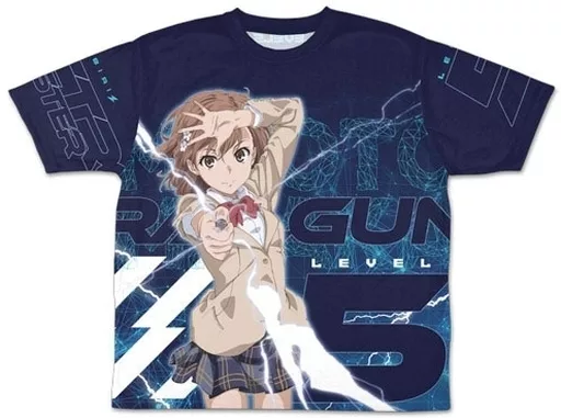 とある科学の超電磁砲T 御坂美琴 両面フルグラフィックTシャツ/XL - AniSmile