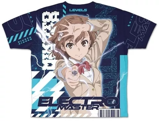 とある科学の超電磁砲T 御坂美琴 両面フルグラフィックTシャツ/S Image 2 | AniSmile