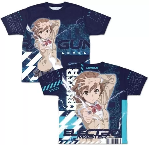 とある科学の超電磁砲T 御坂美琴 両面フルグラフィックTシャツ/S Image 3 | AniSmile