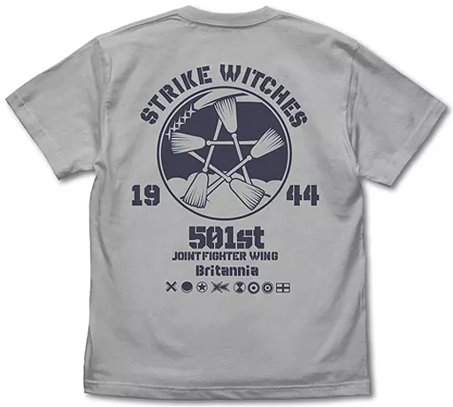 ストライクウィッチーズ ROAD to BERLIN STRIKE WITCHES エンブレム Tシャツ/LIGHT GRAY-M - 官方商品图片 | AniSmile