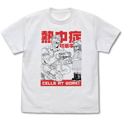 はたらく細胞 熱中症対策 Tシャツ/WHITE-S - 公式商品画像 | AniSmile