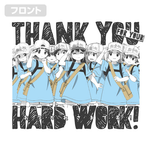 はたらく細胞 血小板のおつかれさまです Tシャツ/WHITE-S 画像 2 | AniSmile