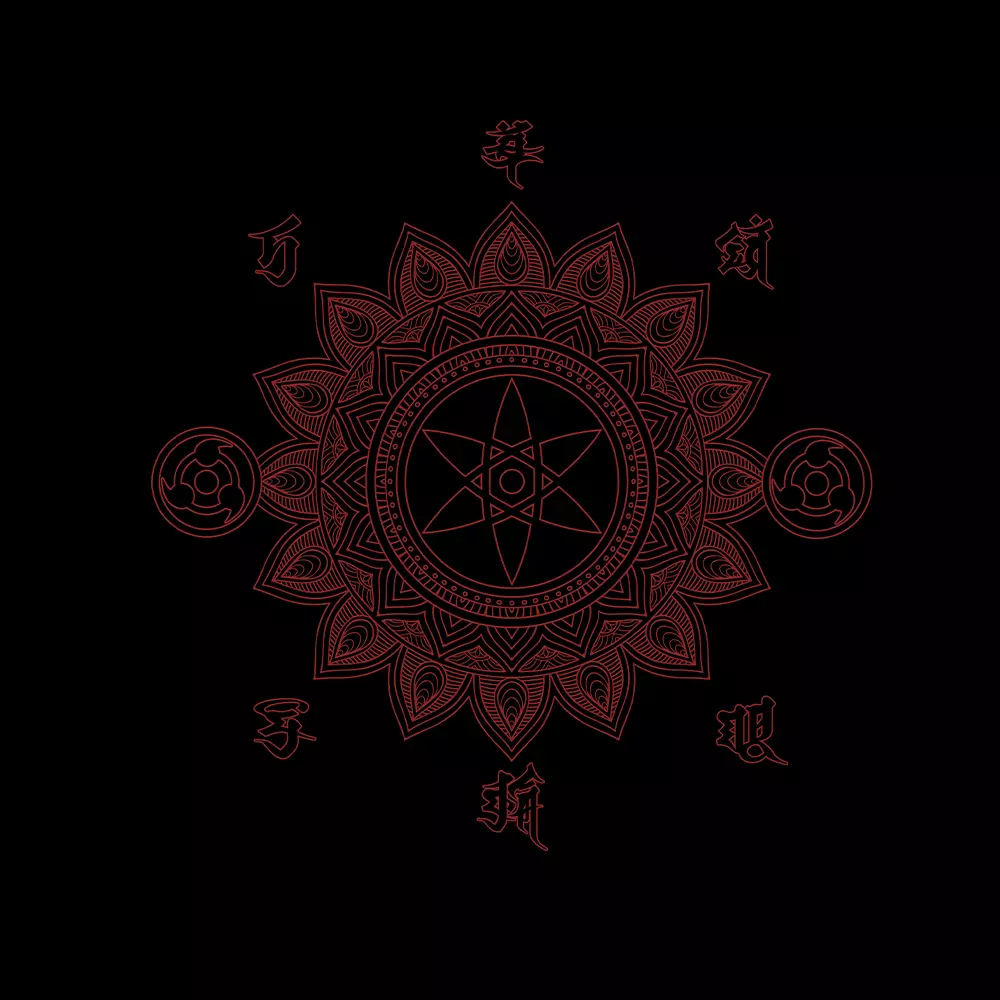 NARUTO -ナルト- 疾風伝 万華鏡写輪眼 Tシャツ/BLACK-M 画像 2 | AniSmile