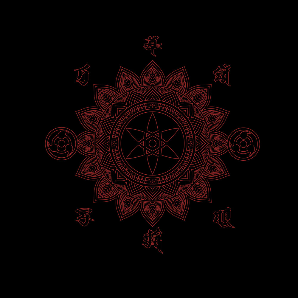 NARUTO -ナルト- 疾風伝 万華鏡写輪眼 Tシャツ/BLACK-S 画像 2 | AniSmile