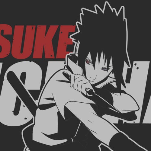 NARUTO -ナルト- 疾風伝 うちはサスケ Tシャツ/SUMI-M 画像 2 | AniSmile