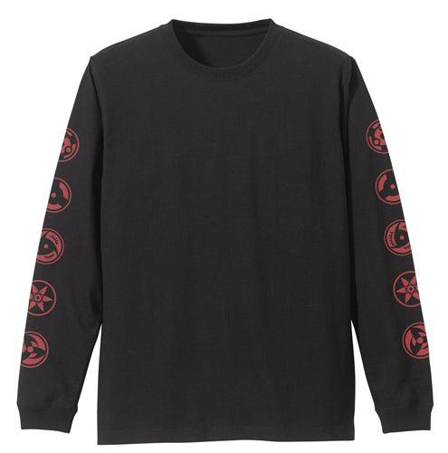 NARUTO -ナルト- 疾風伝 写輪眼 袖リブロングスリーブTシャツ/BLACK-S - 公式商品画像 | AniSmile