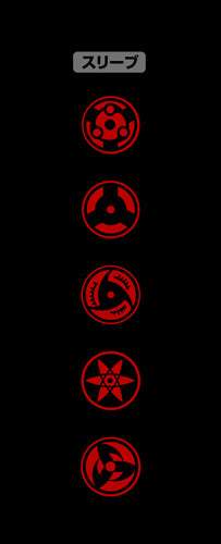 NARUTO -ナルト- 疾風伝 写輪眼 袖リブロングスリーブTシャツ/BLACK-S 画像 3 | AniSmile