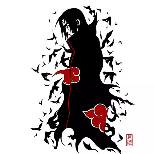 NARUTO -ナルト- 疾風伝 イタチの月読 Tシャツ/WHITE-XL 画像 2 | AniSmile