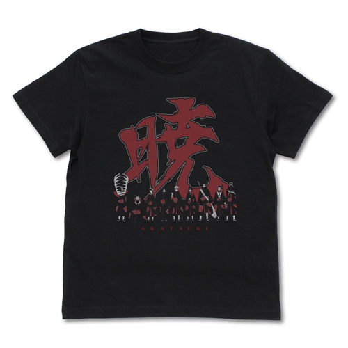 NARUTO -ナルト- 疾風伝 暁Tシャツ/BLACK-XL - 公式商品画像 | AniSmile