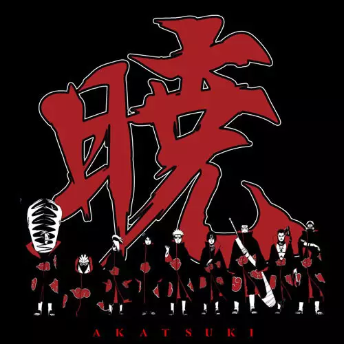 NARUTO -ナルト- 疾風伝 暁Tシャツ/BLACK-L 画像 3 | AniSmile