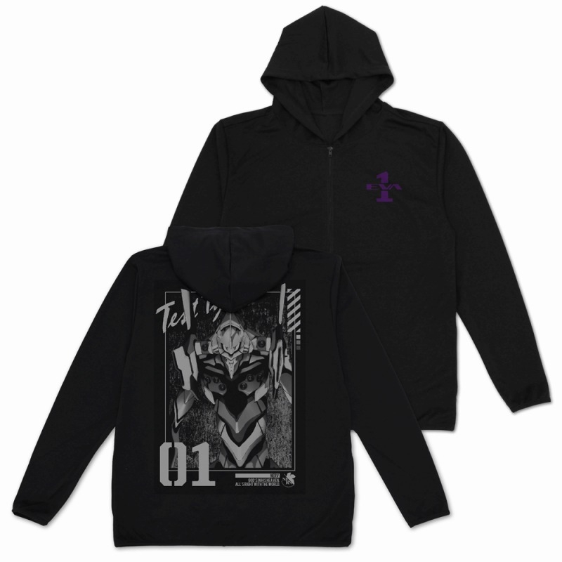 エヴァンゲリオン エヴァ初号機 薄手ドライパーカー/BLACK-M 画像 2 | AniSmile