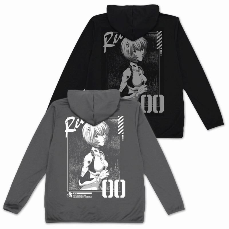 EVANGELION 綾波レイ 薄手ドライパーカー/GRAY-L - official product image | AniSmile