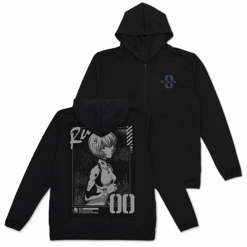 エヴァンゲリオン 綾波レイ 薄手ドライパーカー/BLACK-XXL 画像 2 | AniSmile