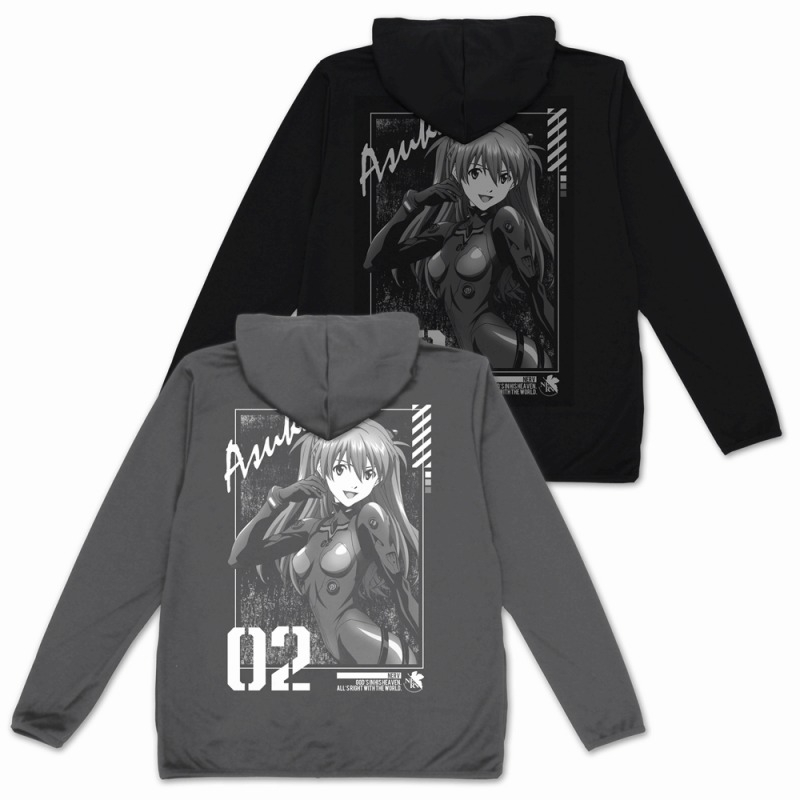 エヴァンゲリオン 式波・アスカ・ラングレー 薄手ドライパーカー/GRAY-L - 公式商品画像 | AniSmile