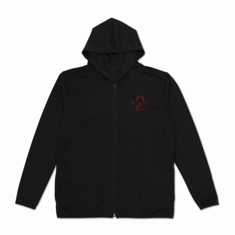 エヴァンゲリオン 式波・アスカ・ラングレー 薄手ドライパーカー/BLACK-XL 画像 4 | AniSmile