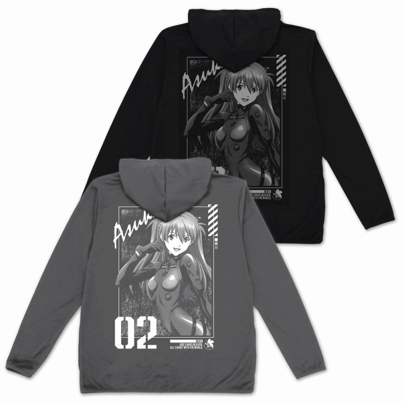エヴァンゲリオン 式波・アスカ・ラングレー 薄手ドライパーカー/BLACK-L - 公式商品画像 | AniSmile