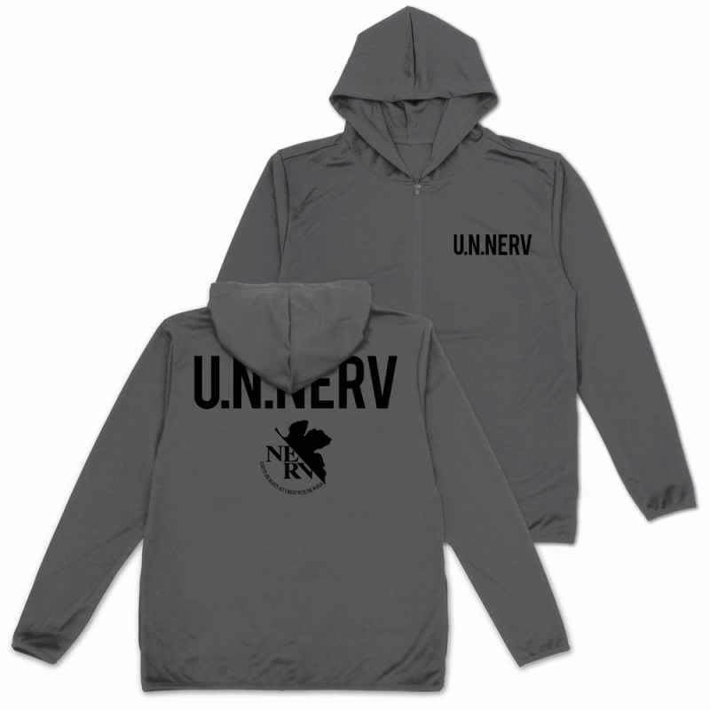 エヴァンゲリオン U.N.NERV 薄手ドライパーカー/GRAY-XXL 画像 2 | AniSmile