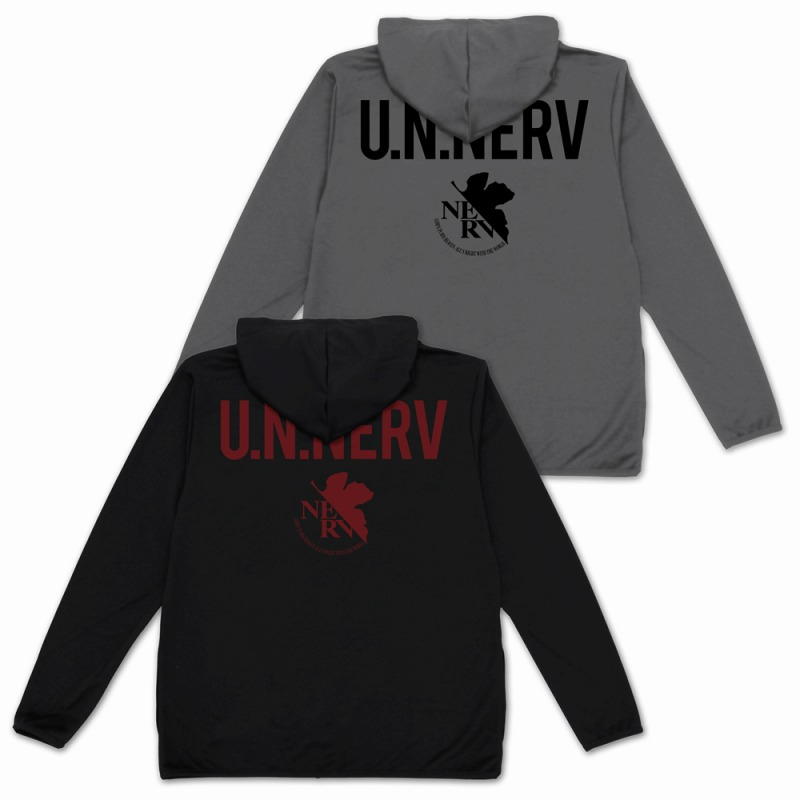エヴァンゲリオン U.N.NERV 薄手ドライパーカー/GRAY-XL - 公式商品画像 | AniSmile