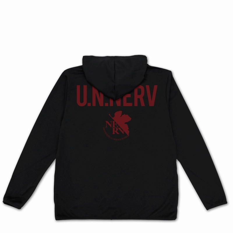 エヴァンゲリオン U.N.NERV 薄手ドライパーカー/BLACK-XXL 画像 3 | AniSmile