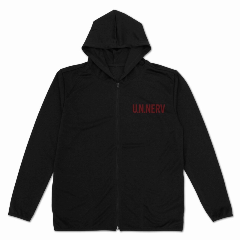 エヴァンゲリオン U.N.NERV 薄手ドライパーカー/BLACK-XL 画像 4 | AniSmile
