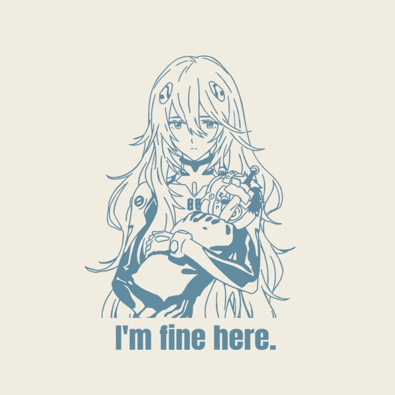 EVANGELION 綾波レイ Tシャツ ロングヘアVer./VANILLA WHITE-XL Image 2 | AniSmile