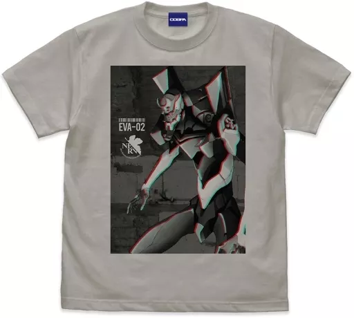 エヴァンゲリオン エヴァ2号機 エフェクトビジュアルTシャツ/LIGHT GRAY-M - 公式商品画像 | AniSmile