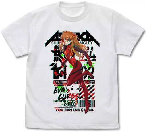 エヴァンゲリオン 式波 アスカ ラングレー フルカラーTシャツ/WHITE-M - 公式商品画像 | AniSmile