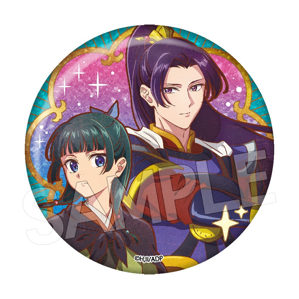 薬屋の ひとりごと ヴィンテージシリーズVol.3 キラキラ缶バッジ 猫猫&壬氏(砦) - 公式商品画像 | AniSmile