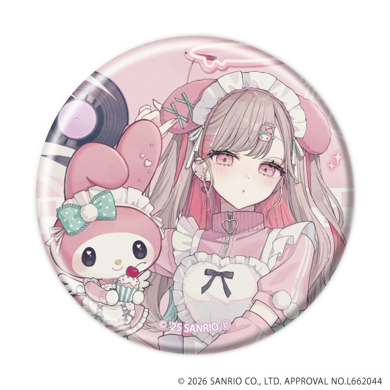 缶バッジ「赤倉×サンリオキャラクターズ」05/マイメロディ&クロミver. ブラインド(全6種)(コラボイラスト) 画像 2 | AniSmile