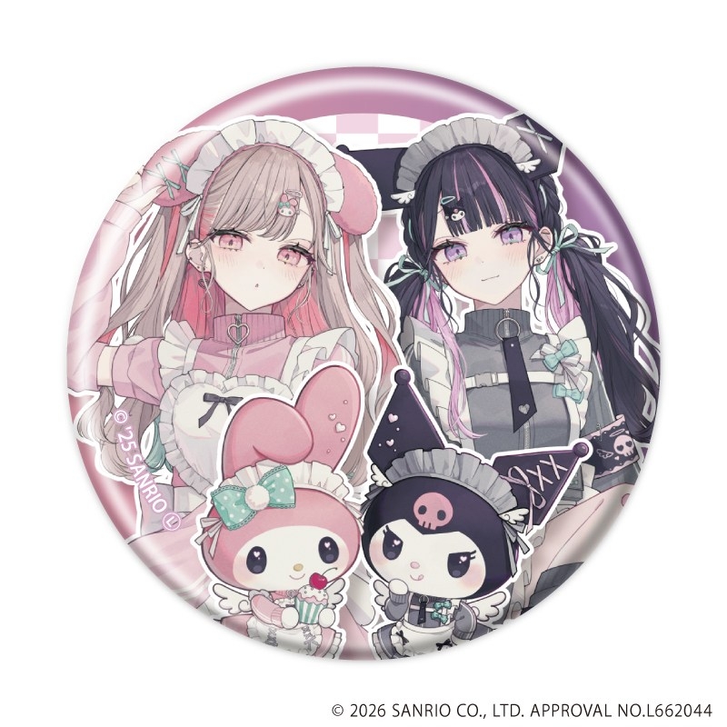缶バッジ「赤倉×サンリオキャラクターズ」05/マイメロディ&クロミver. ブラインド(全6種)(コラボイラスト) 画像 4 | AniSmile