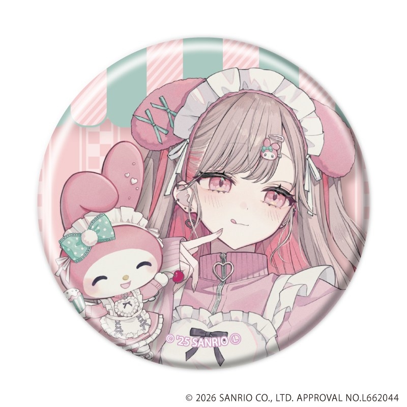 缶バッジ「赤倉×サンリオキャラクターズ」05/マイメロディ&クロミver. ブラインド(全6種)(コラボイラスト) 画像 5 | AniSmile